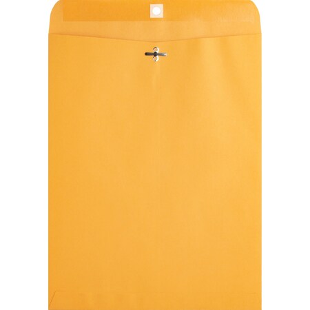 Business Source No 97 Envelope, 10" x 13", Clasp and Eyelet with Gummed Seal, Kraft, PK100 BSN36665